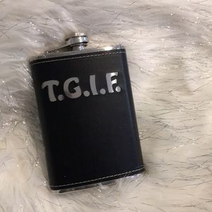 Stainless steel leather covered flasks